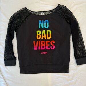 Zumba Black Mesh Sleeve Sweatshirt
